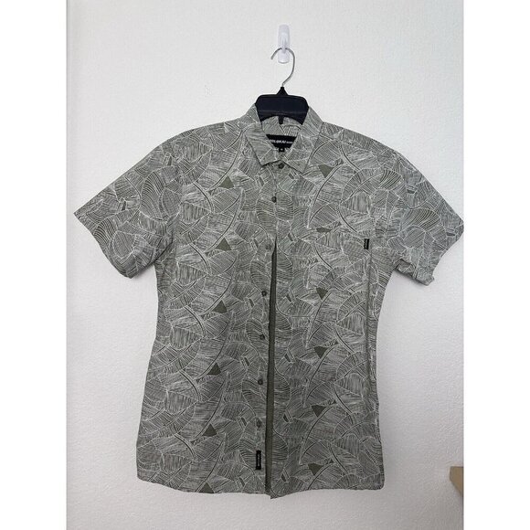 Molokai Surf‎ Co. Shirt Men's Medium Button Down Floral Hawaiian Floral Surfer - Picture 2 of 11